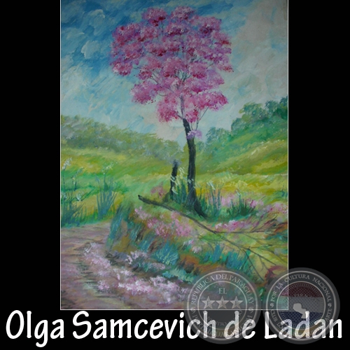 EL MENSAJE DE LA NATURALEZA (De la serie) - Pintura de Olga Samcevich de Ladan - Año 2009