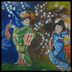 LAS GEISHAS - Óleo de ROSA MONTES (RUMO)