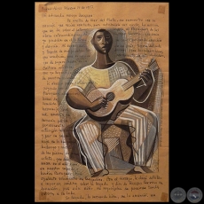 CARTA A JOSEFINA PL, 1955 - Tempera, tinta y pastel sobre papel de ANDRS GUEVARA