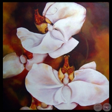 FLORES, Óleos de MARTA UHL (GALERÍA DE ARTE MATICES)