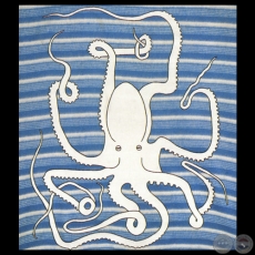 PULPO BLANCO, 1993 - Acrlico sobre frazada de polister de  FELICIANO CENTURIN 