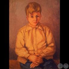 RETRATO DE NIÑO - Óleo de ALICIA BRAVARD