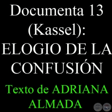 Documenta 13 (Kassel): ELOGIO DE LA CONFUSIÓN, 2012 - Texto de ADRIANA ALMADA 