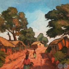 MUJER CAMPESINA - Óleo de ALICIA BRAVARD