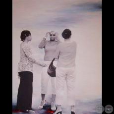 NUESTRA ESQUINA, 2005 - Foto en tela intervenida con óleo de ALICIA PERITO