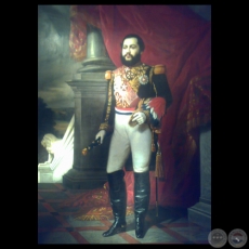 RETRATO DEL MARISCAL FRANCISCO SOLANO LPEZ - Obra de AURELIO GARCA - Ao 1866