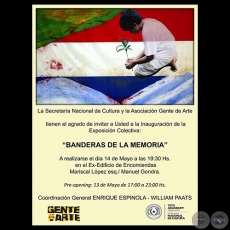 BANDERAS DE LA MEMORIA , 2015 - ASOCIACIÓN GENTE DE ARTE - Obra de ENEIDE BONEU