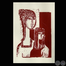 MADRE E HIJA II - Obra de Olga Blinder - Año 1963