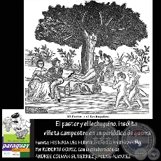 El pastor y el lechuguino, inslita vieta campestre en un peridico de guerra