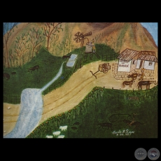 HACIENDA LA AURORA, 1979 - Óleo de CARLOS FEDERICO REYES