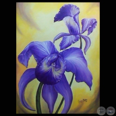 ORQUÍDEAS y CALAS (Óleos de CARMEN MENDOZA)