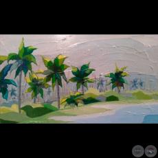 COCOTEROS, 2014 - Óleo sobre base texturada de NORMA ANNICCHIARICO