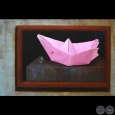 BARQUITO DE PAPEL - Óleo sobre lienzo de SEBASTIÁN DÍAZ