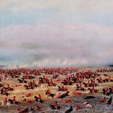 EPISODIO DE LA 2° DIVISIÓN BUENOS AIRES EN LA BATALLA DE TUYUTÍ, 1866 - Óleo sobre tela de CANDIDO LÓPEZ 