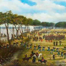 EJÉRCITO ARGENTINO EN LAS TRINCHERAS DE CURUZÚ - Óleo de CÁNDIDO LÓPEZ