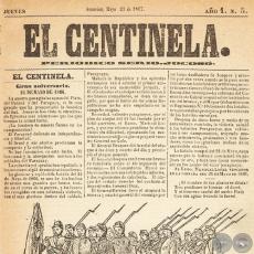 EL CENTINELA Nº 5 PERIÓDICO SERIO..JOCOSO, ASUNCIÓN, MAYO 23 de 1867