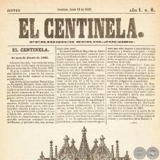 EL CENTINELA Nº 8 PERIÓDICO SERIO..JOCOSO, ASUNCIÓN, JUNIO 13 de 1867