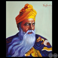 YOGUI BHAJAN y RETRATO - leos de JOS FEDERICO VERA