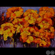 FLORES, 2013 - Óleo de KALELA ZALDÍVAR