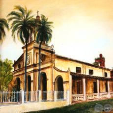 IGLESIA DE LA CIUDAD DE HUMAITÁ - Óleo de GRISELDA ROSSI SCHUBERT