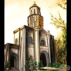 IGLESIA DE LA CIUDAD DE YPACARAI - Óleo de GRISELDA ROSSI SCHUBERT
