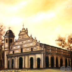 IGLESIA DE LA SANTÍSIMA TRINIDAD - ASUNCIÓN - Óleo de GRISELDA ROSSI SCHUBERT