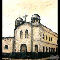 IGLESIA MONASTERIO DE SAN PEDRO - PARAGUAY - Óleo de GRISELDA ROSSI SCHUBERT 