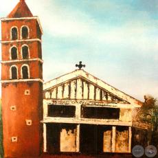 IGLESIA DE JUAN LEÓN MALLORQUÍN - Óleo de GRISELDA ROSSI SCHUBERT