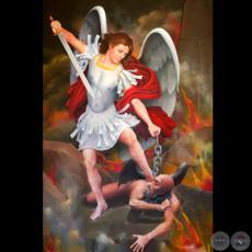 ARCÁNGEL SAN MIGUEL II - Óleo de HERNÁN MIRANDA