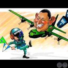HUGO CHÁVEZ Y EL MERCOSUR - Caricatura digital de ENZO PERTILE