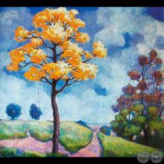 LAPACHOS EN FLOR - Óleo de JAIME BESTARD