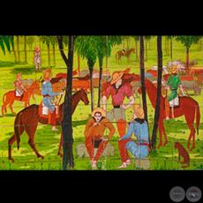 DESCANSANDO LA TROPA, 1971 - Obra de JOSÉ LATERZA PARODI