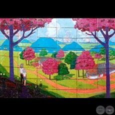 HOMBRE Y NIÑO MIRANDO EL PAISAJE, 1971 - Obra de JOSÉ LATERZA PARODI 