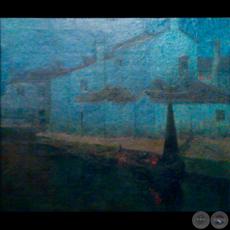 UNA NOCHE EN BURANO, 1908 (Óleo sobre tela de JUAN ANSELMO SAMUDIO)