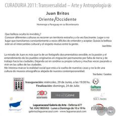 TRANSVERSALIDAD - Fotografías de JUAN BRITOS - Año 2011
