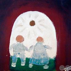 LA PAREJA, 1994 - Acrílico de JULIO DARÍO INSFRÁN