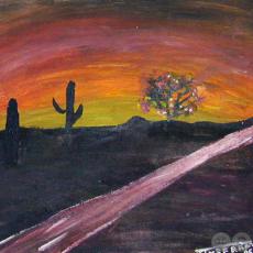 EL DESIERTO, 1995 - Acrílico de JULIO DARÍO INSFRÁN