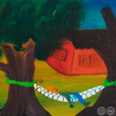 LA HAMACA, 1995 - Acrílico de JULIO DARÍO INSFRÁN