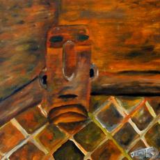 ROSTRO, 1996 - Acrílico de JULIO DARÍO INSFRÁN