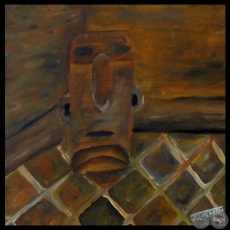 ROSTRO, 1996 - Acrílico de JULIO DARÍO INSFRÁN