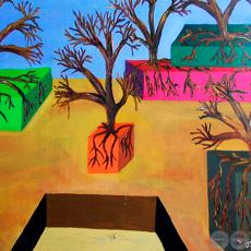 TRONCOS SECOS, 1996 - Acrílico de JULIO DARÍO INSFRÁN
