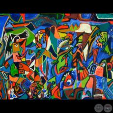 CUBISMO, 1997 - Obra de JULIO INSFRÁN ANDINO