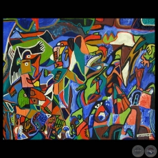 CUBISMO, 1997 - Obra de JULIO INSFRÁN ANDINO