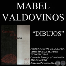 DIBUJOS 1979 DE MABEL VALDOVINOS EN CAMINOS DE LA LÍNEA (Textos de OLGA BLINDER y TICIO ESCOBAR)