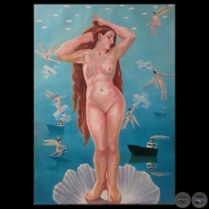 NACIMIENTO DE VENUS, 2014 - leo sobre lienzo de RICARDO LVAREZ