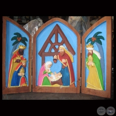 NATIVIDAD - Tallado y pintura policromada de ELÍAS ORREGO PÁEZ