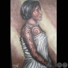 SERIE INDÍGENA, 2006 - Pastel seco de RAQUEL ROJAS PEÑA