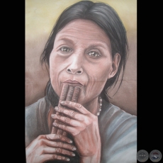 SERIE INDÍGENA, 2006 - Pastel seco de RAQUEL ROJAS PEÑA