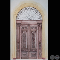 PUERTA de la IGLESIA DE LA ENCARNACIN - Obra de Raquel Rojas Pea - Ao 2008