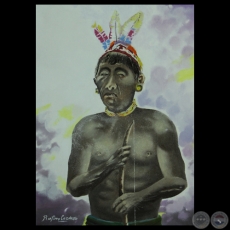 ABORIGEN PARAGUAYO - Óleo de RUFINO CARDOZO